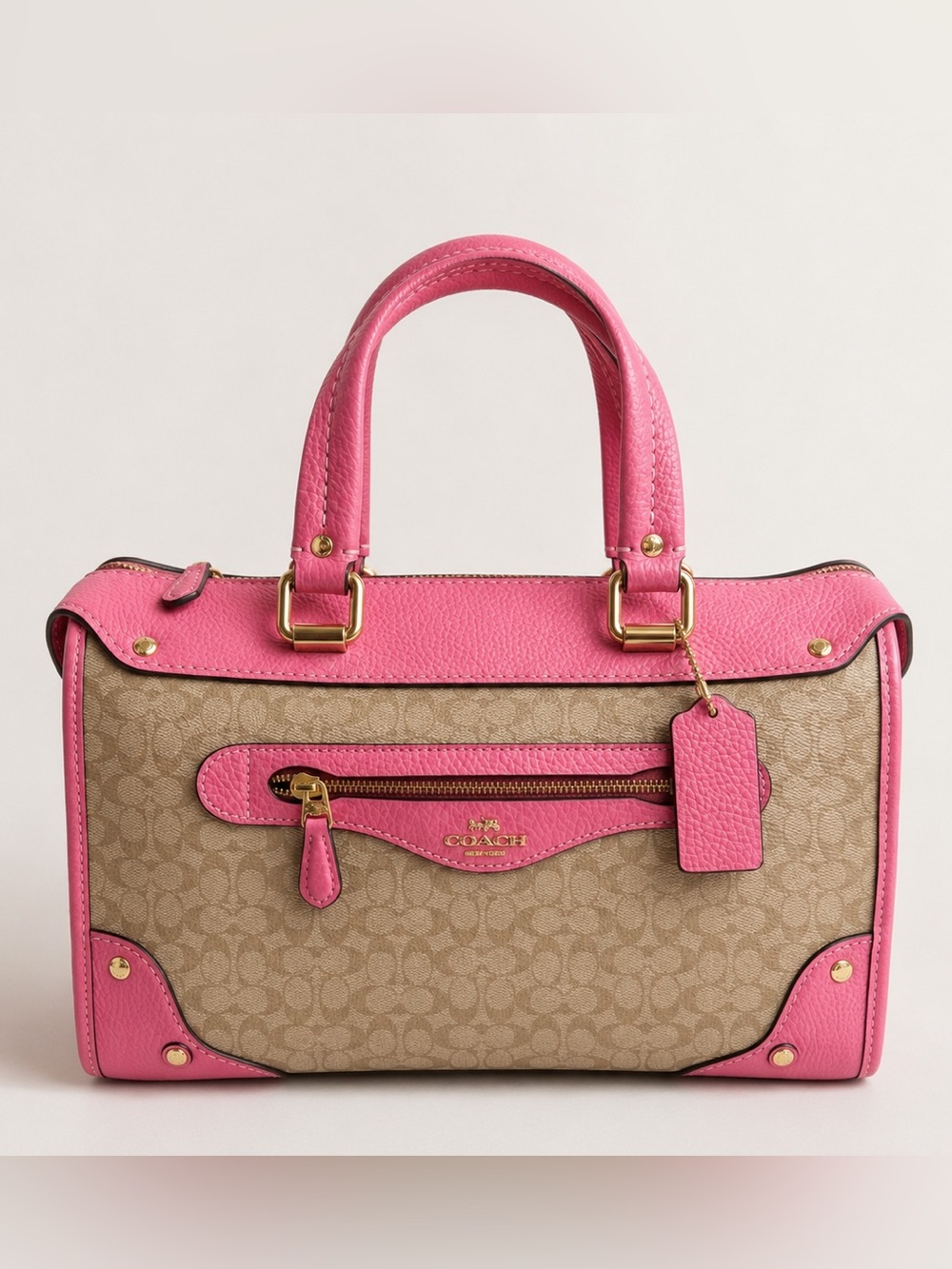 Coach Signature Pink Satchel – Like New